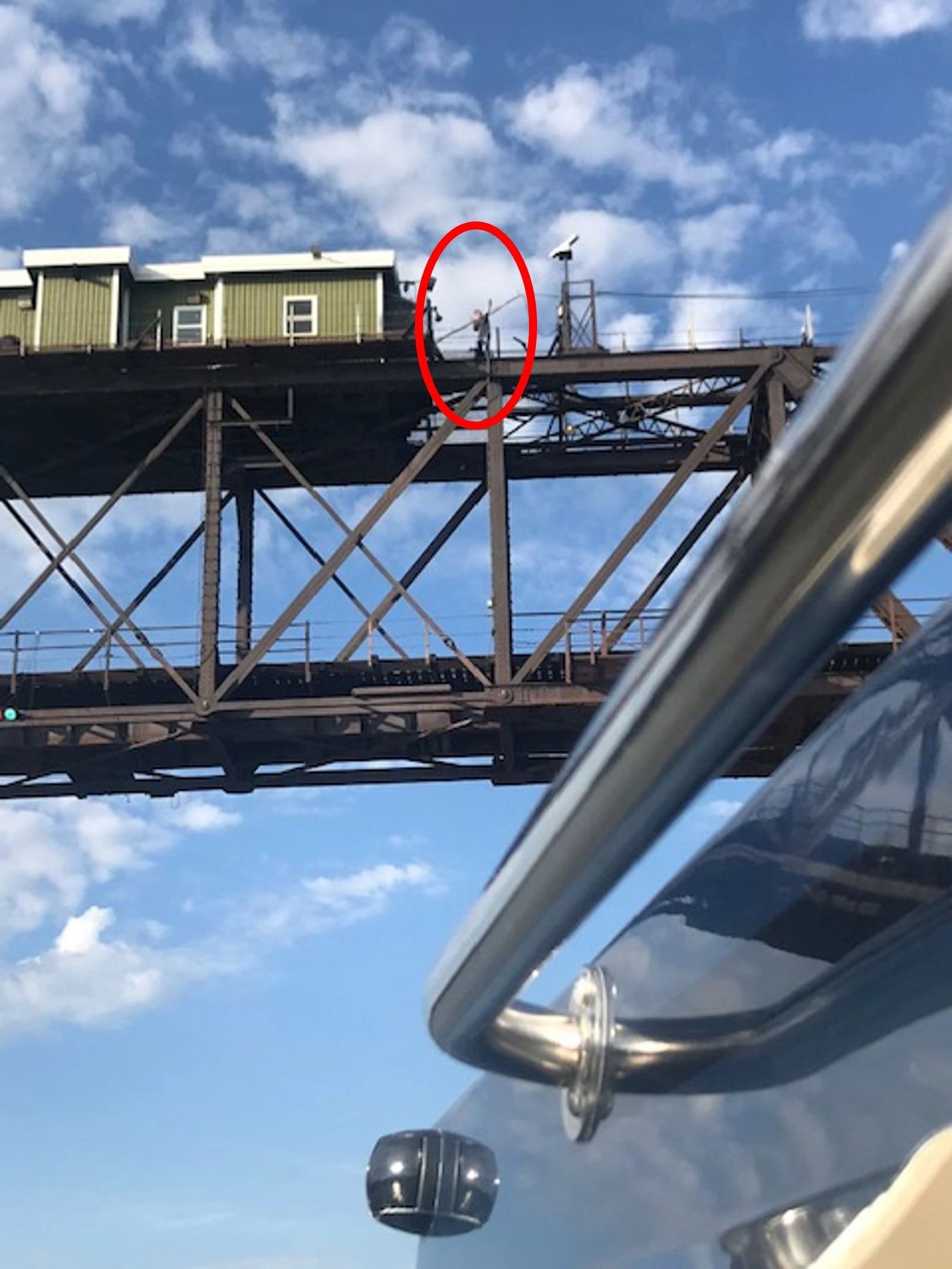 Friendly wave from a Bridge Master