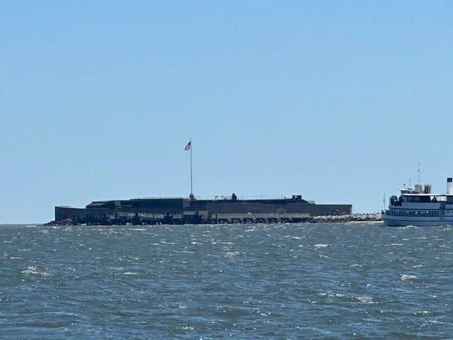 Passing Fort Sumter.