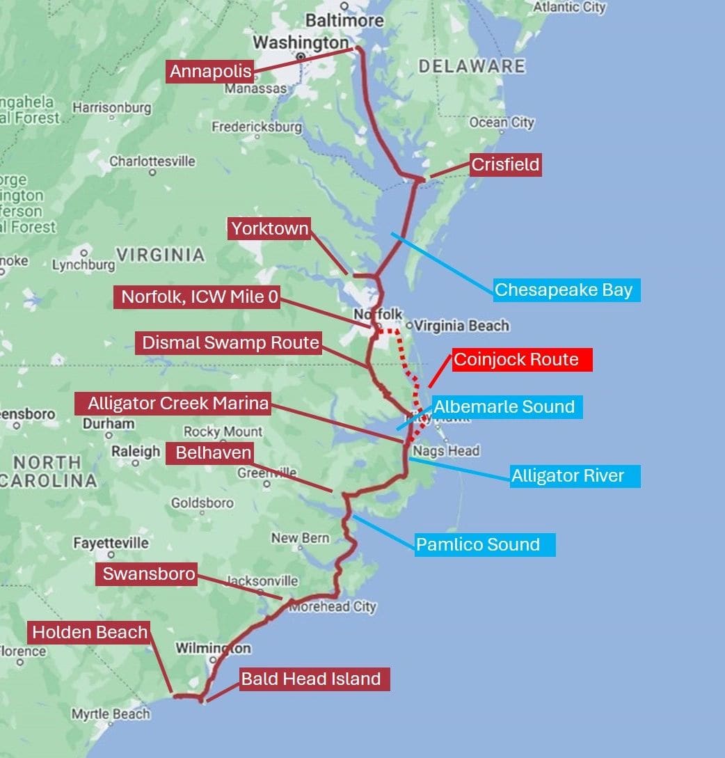 Holden Beach NC to Annapolis MD
