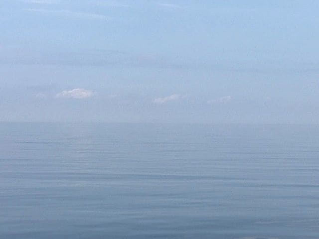 Glassy Chesapeake Bay, from Crisfield to Annapolis.