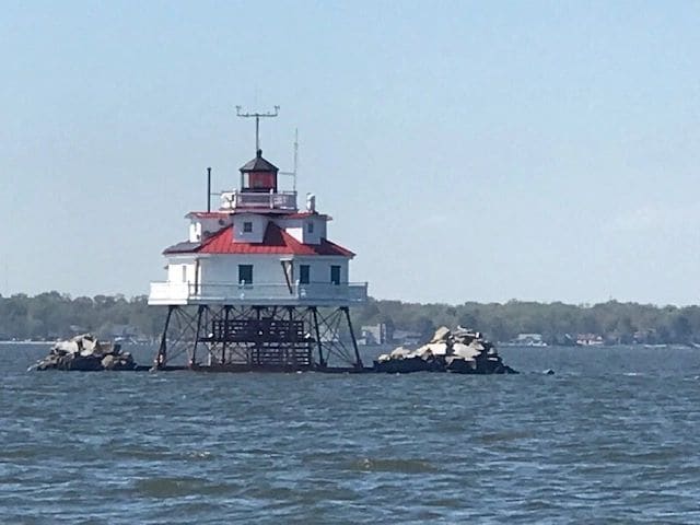 Nealy to Annapolis, coming up to the Thomas Point Shoal Lighthouse.