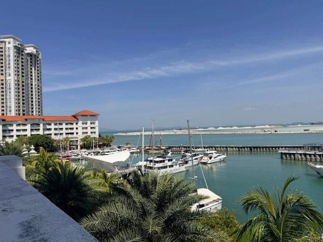 View from condo, looking left (Andaman Island in the distance)
