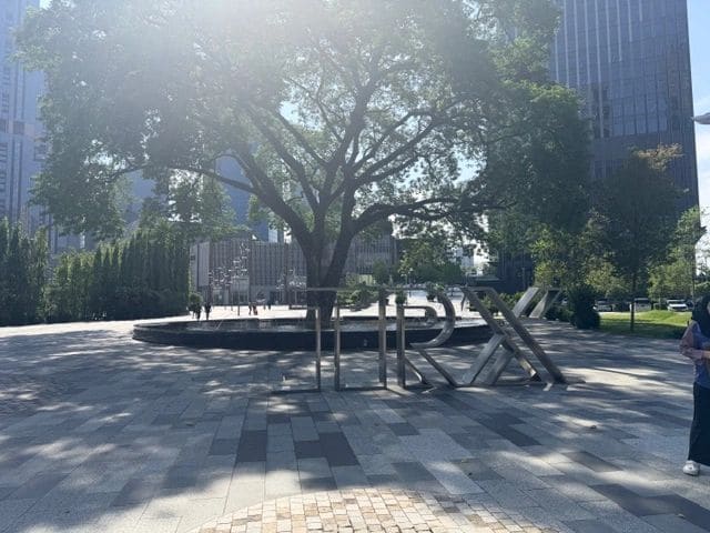 Closer view of cool tree which affords much needed shade