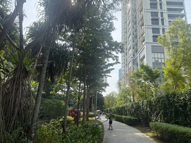 Walking around the park/pond area