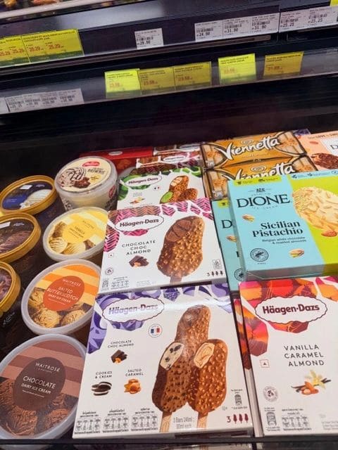 Haagan-Dazs ice cream bars, $3.67