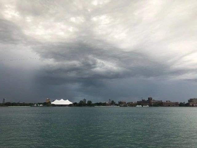 We managed to stay out of the storm for the most part