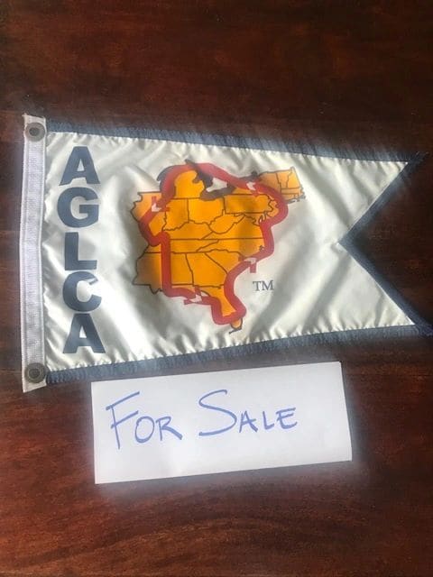 White burgee for sale! We are now flying a gold one!