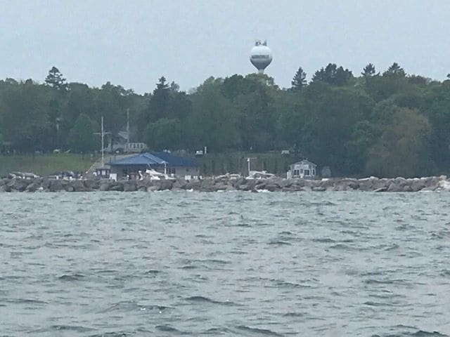 Waves getting sporty - happy to be in Harrisville before the storms