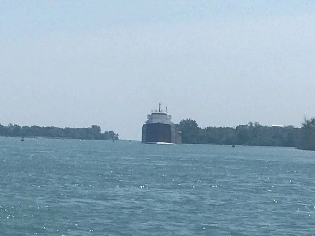 Barge coming in behind us