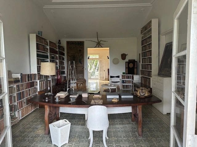 Hemingway’s desk. He also had a standing desk for writing (not pictured) which he may have used more frequently on account of back pain.