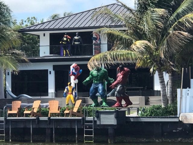 We found the Marvel team’s vacation spot. Along the way from Biscayne Bay to Riviera Beach.