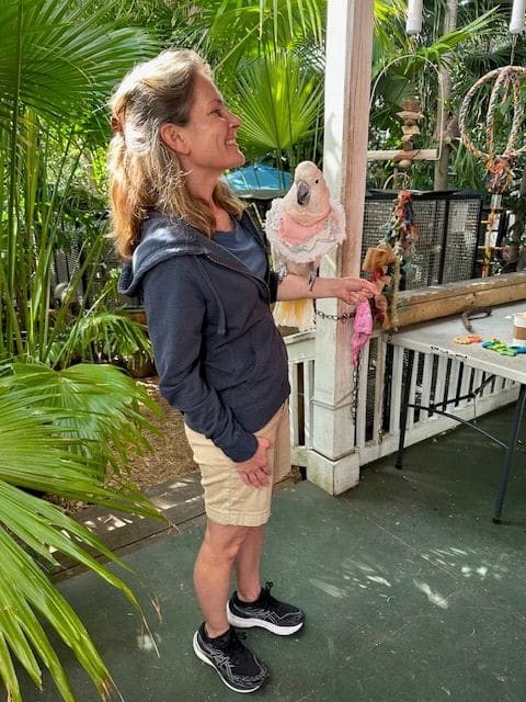Holding Mr. Peaches