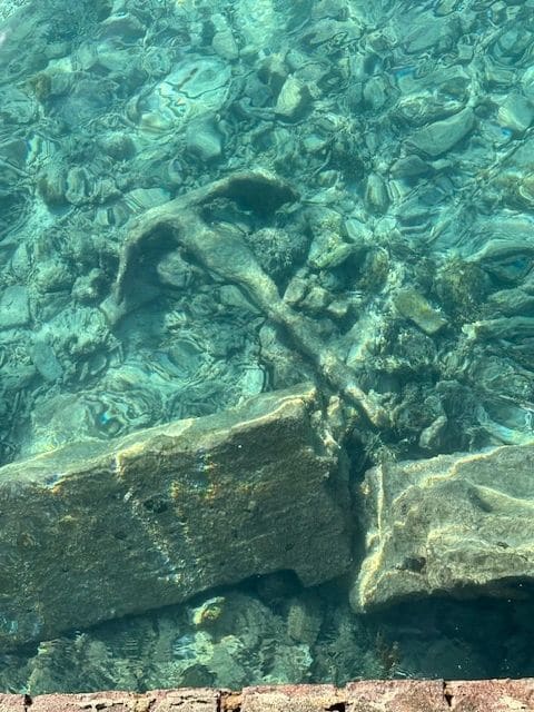 Anchor outside of moat, Ft Jefferson