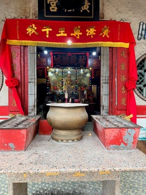 Passing by a temple (smell the incense!)