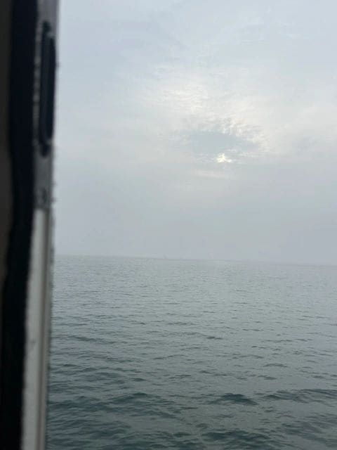 According to the radar, there is a freighter in this area.