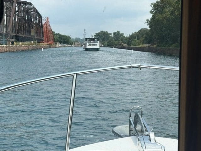 Heading into the Canadian lock.