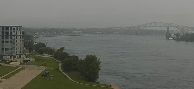 A webcam - we are the white-ish dot on the left.