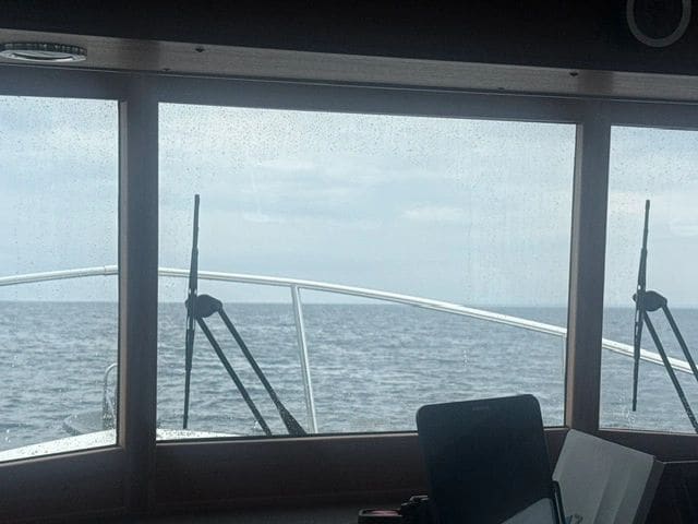 Bail out requested by First Class Passenger. Harrisville was only 15 minutes away when seas got uncomfortable! :)