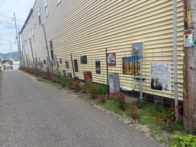 Walking around Munising.