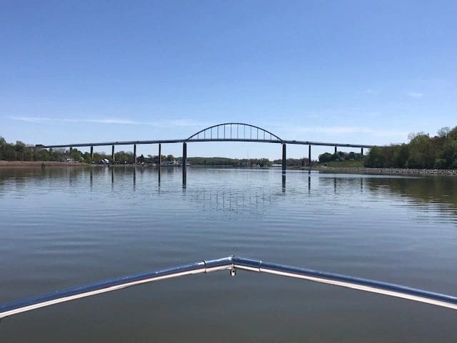 The Chesapeake City Bridge - Entering the C&D Canal on the way to Delaware City