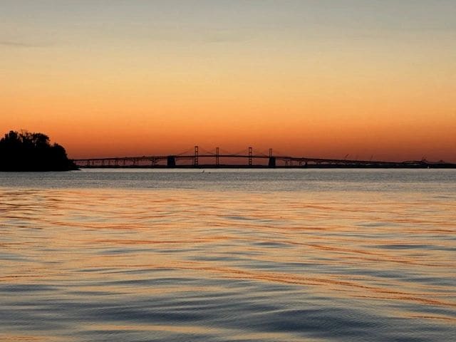Leaving Annapolis, heading north, Chesapeake Bay Bridge