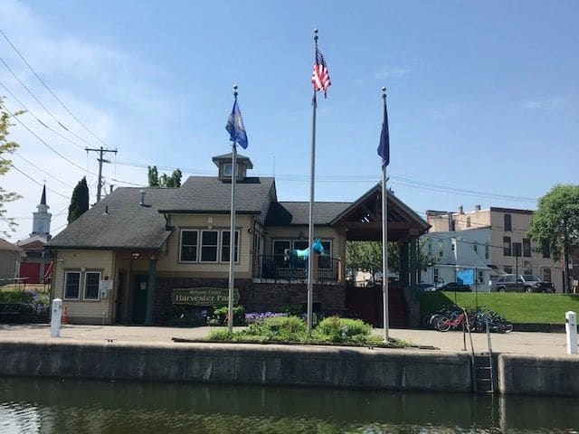 Along the way -- blue mule -- tribute to early canal days