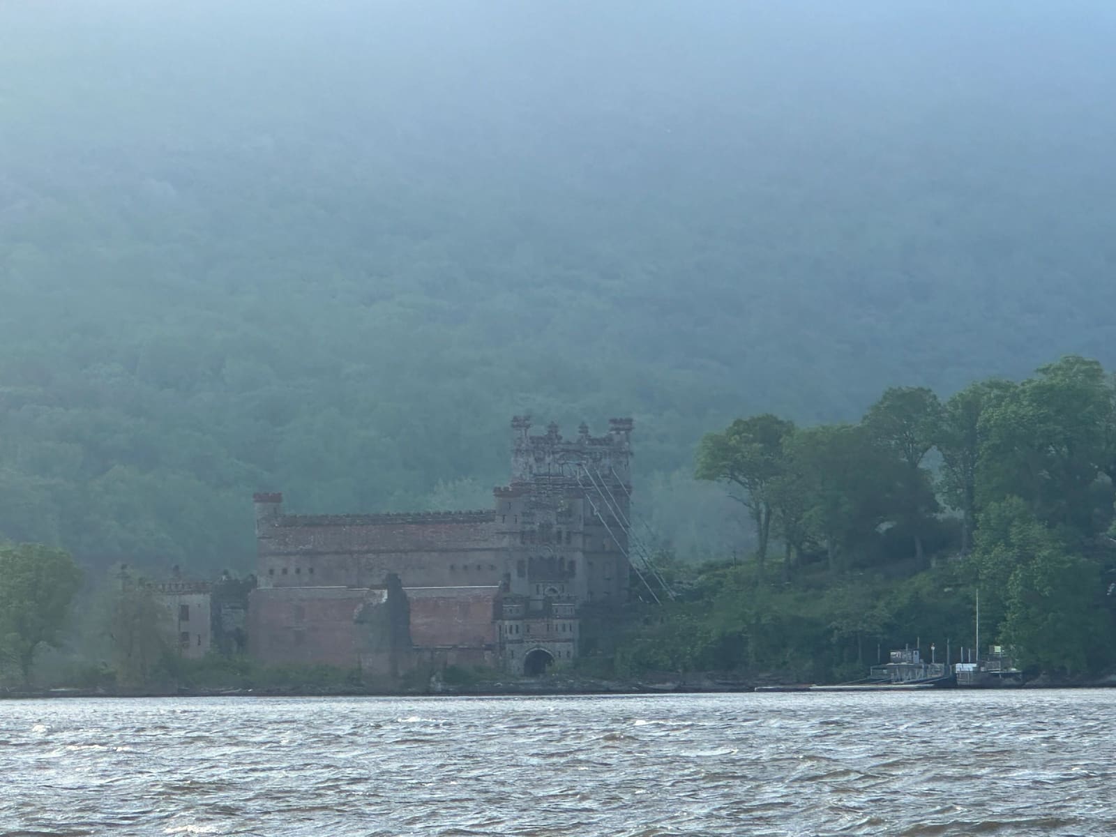 On the Hudson River, heading to Town of Waterford free wall