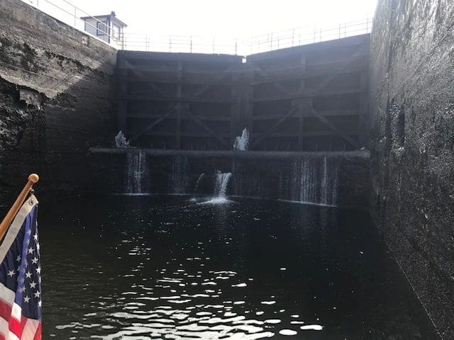 Water coming into lock E-21