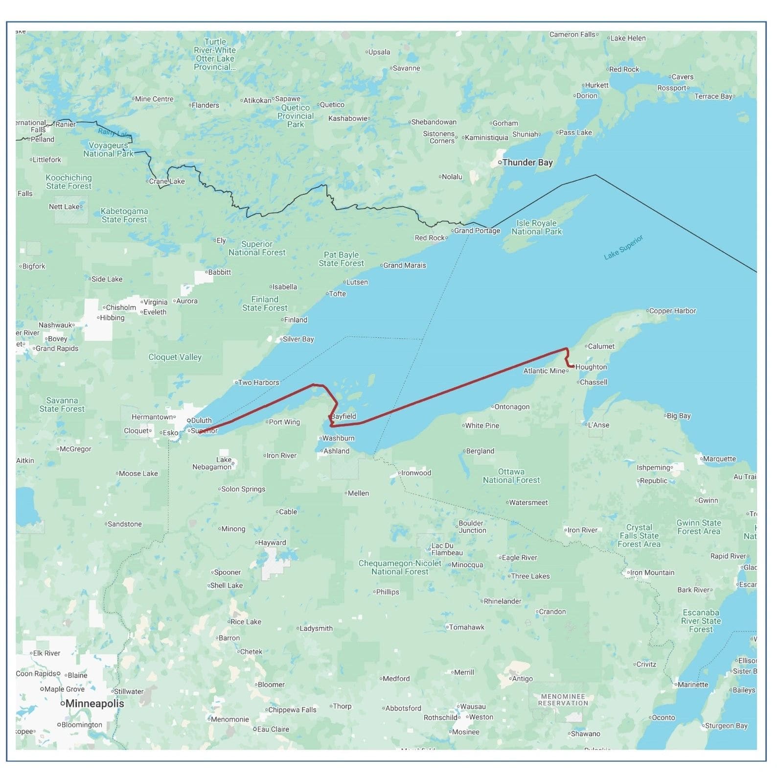 Barker's Island to Houghton-Hancock