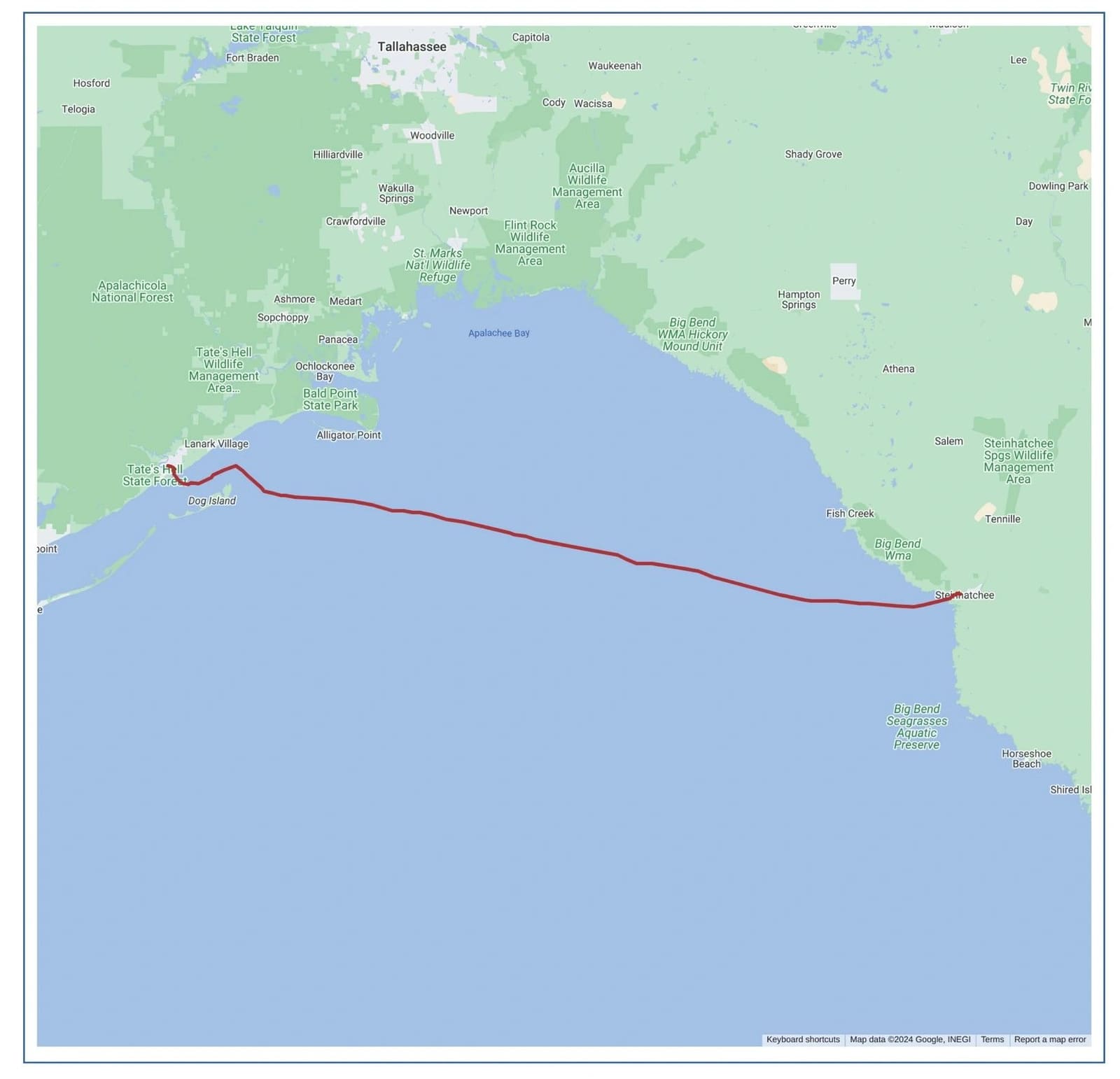 Gulf crossing route